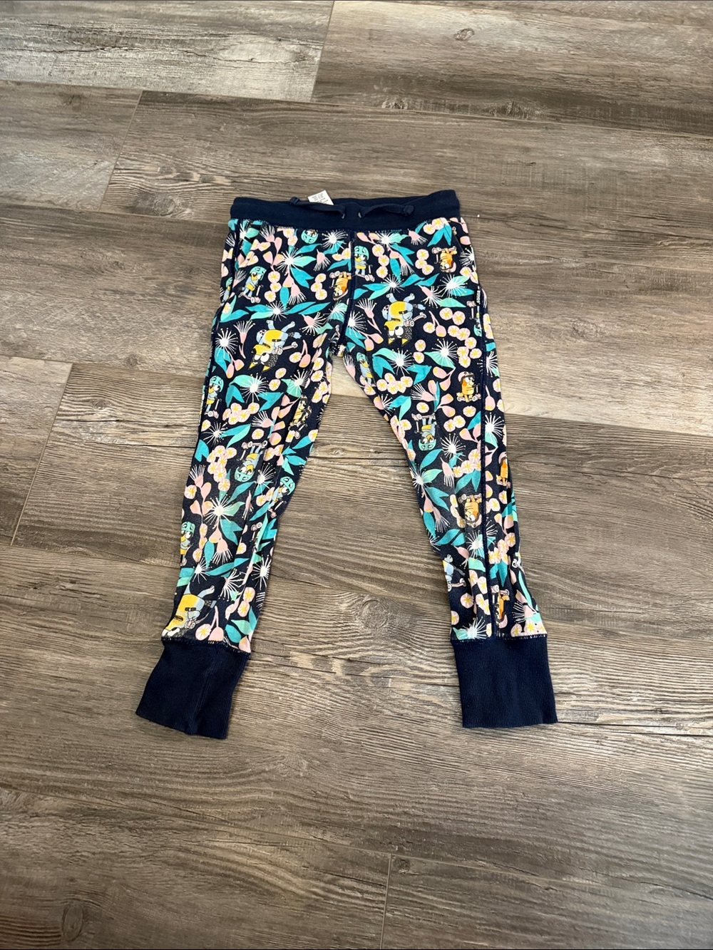 Bonds Bluey Kids Floral Print Navy Jersey Jogger Pants
